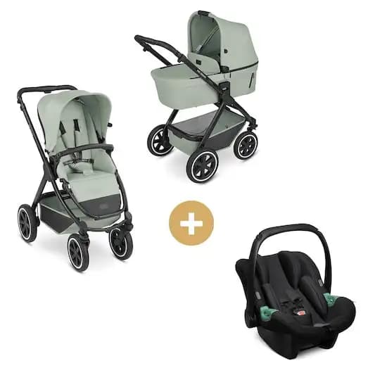 Offre ABC Design : Poussette Samba et sa nacelle + le siège auto Tulip au prix de 829,00€ au lieu de 999,80€